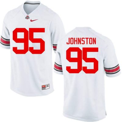 NCAA Ohio State Buckeyes Men's #95 Cameron Johnston White Nike Football College Jersey QQY6645WZ